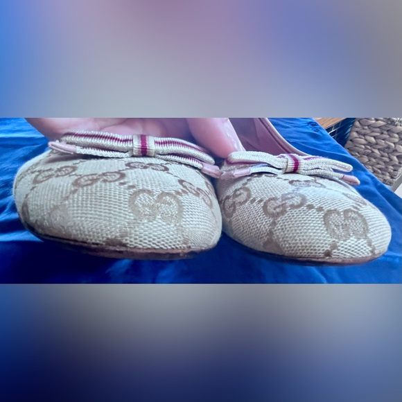 Gucci Monogram Cloth Ballet Flats - Picture 6 of 14